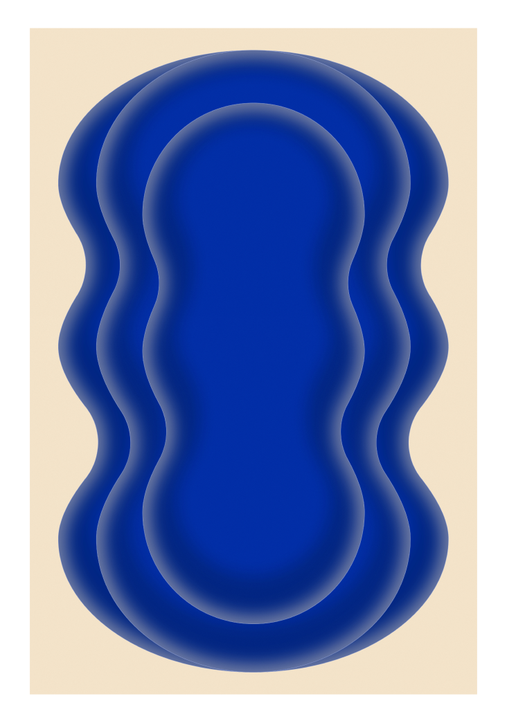 Tropo blue - Framed art print
